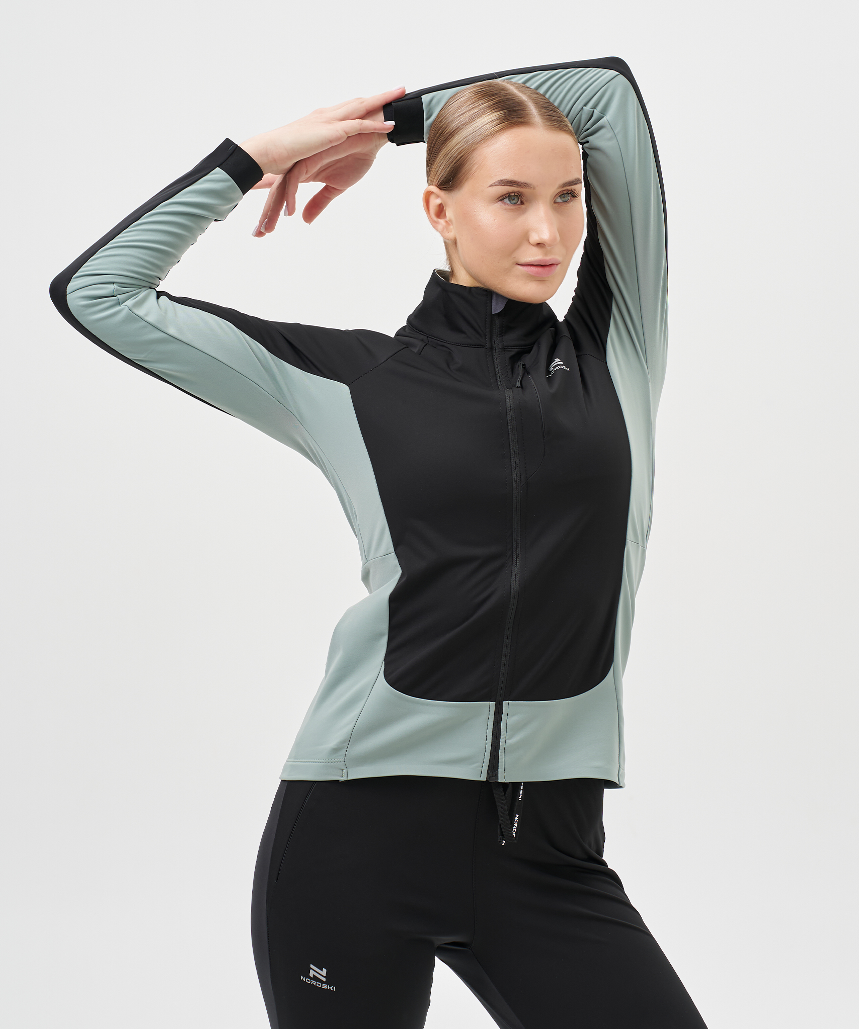 Тренировочная куртка Nordski Race Black/Ice Mint W