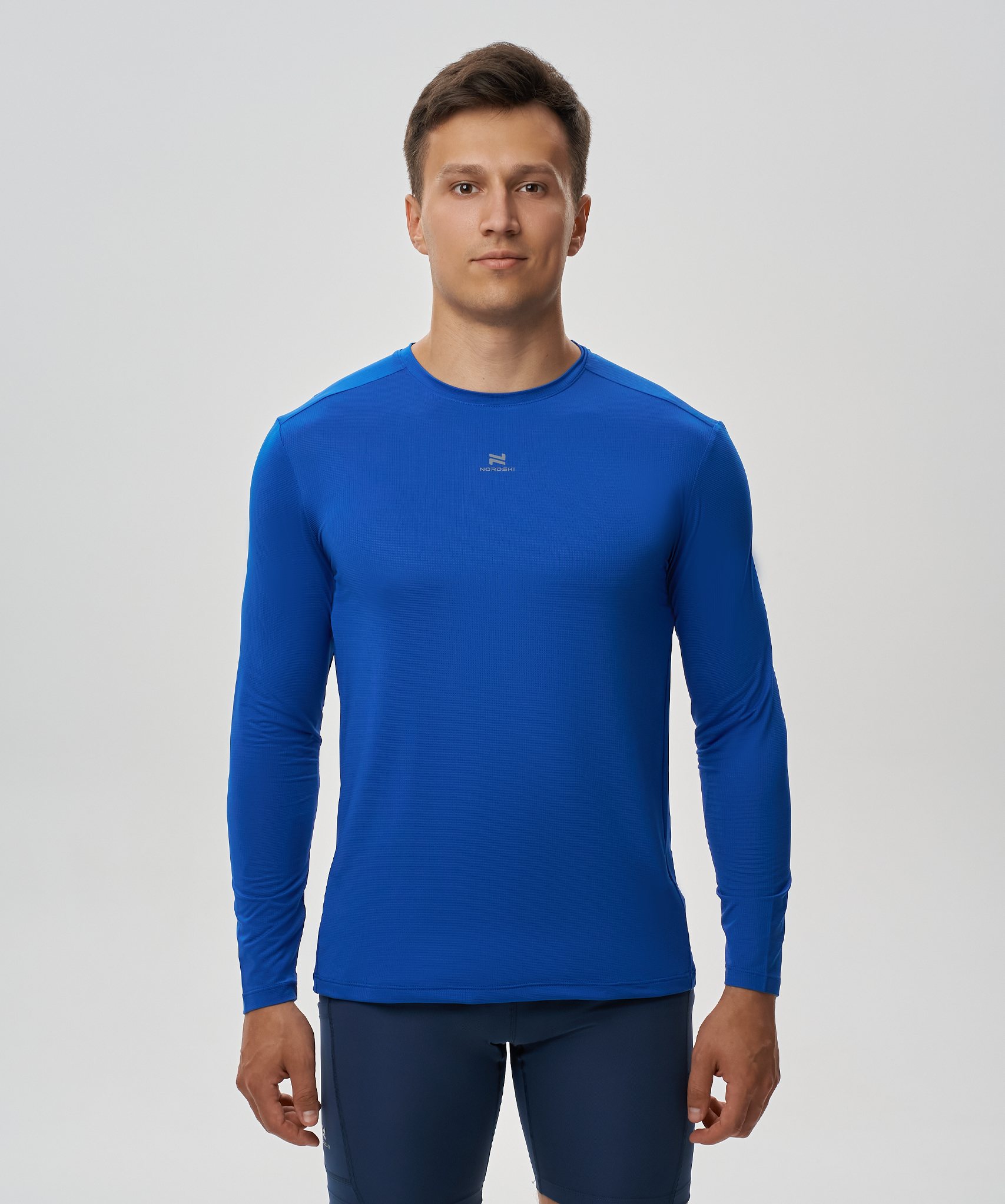 Футболка Nordski Run 2.0 Aster Blue с длинным рукавом