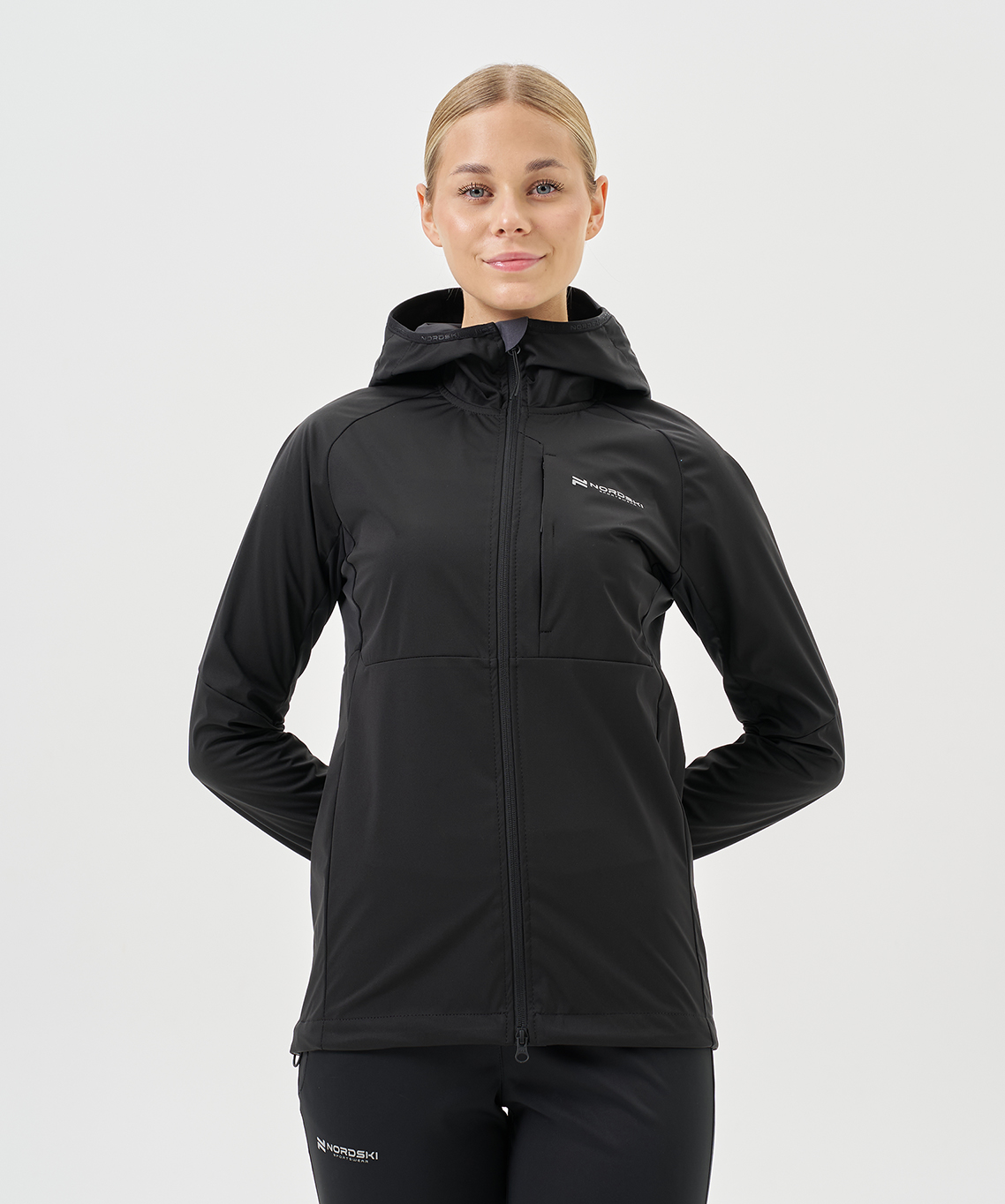 Тренировочная куртка Nordski PRO TOUR HOOD Black W