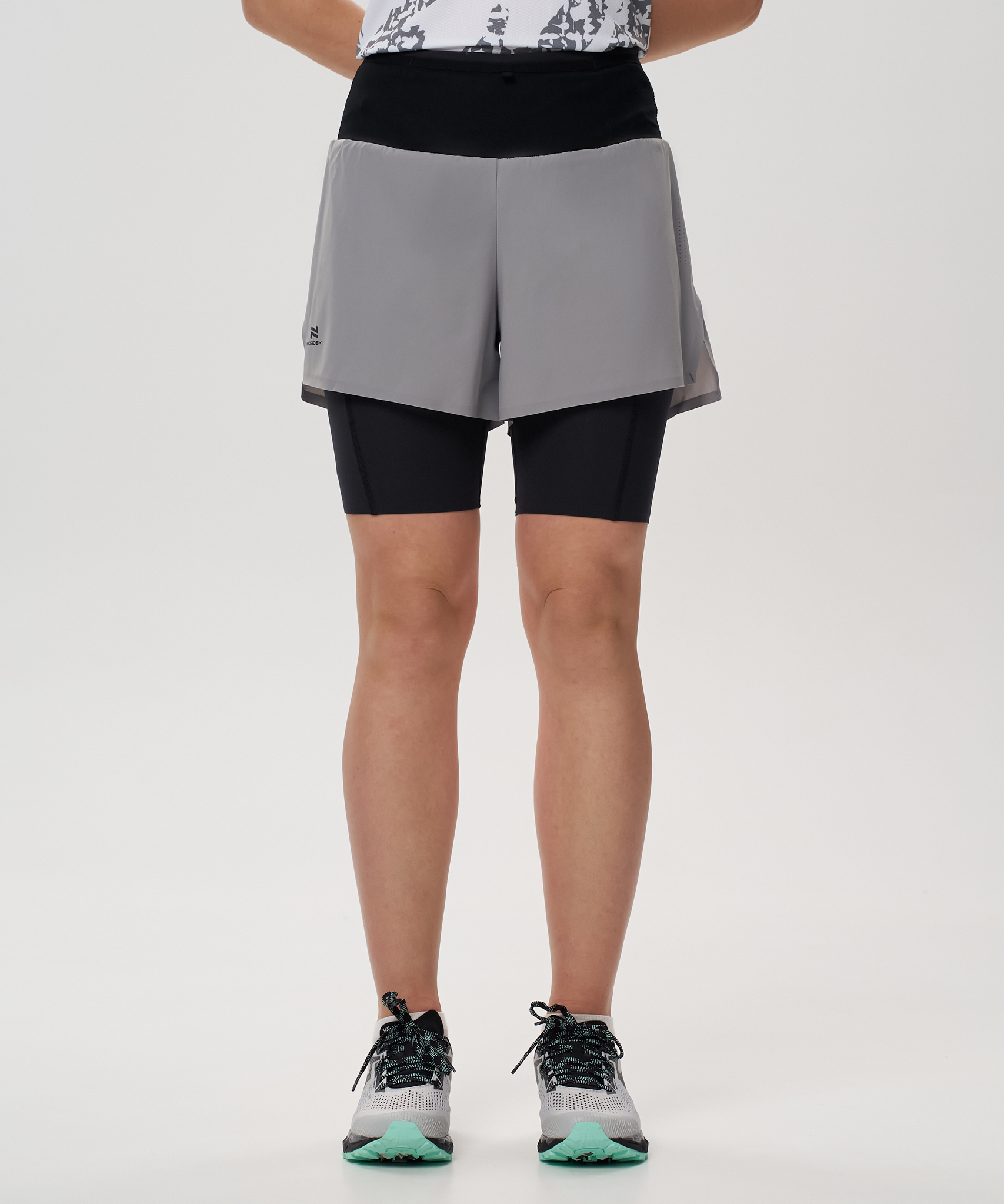 Шорты 2 в 1 Nordski Trail Grey/Black W