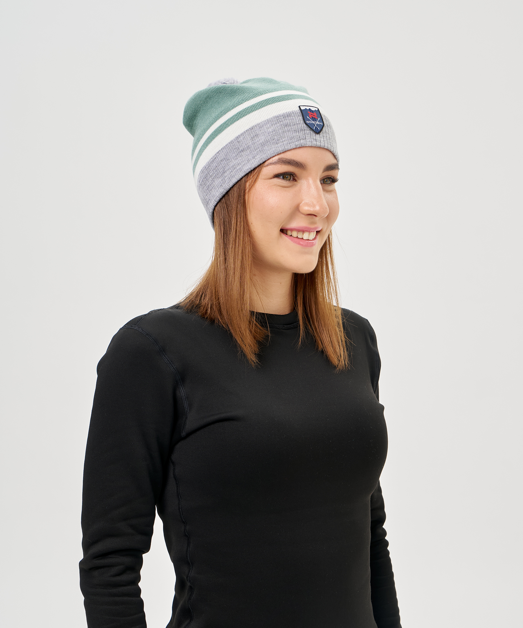 Шапка Nordski Move Ice Mint/Grey