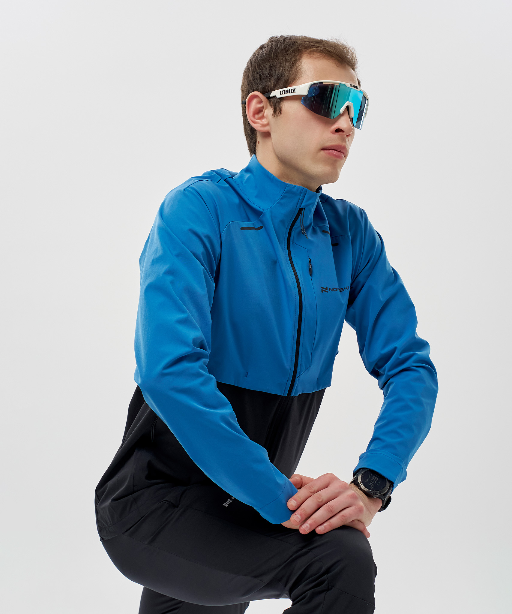 Ветровка Nordski Pro Energy Running Sea/Black