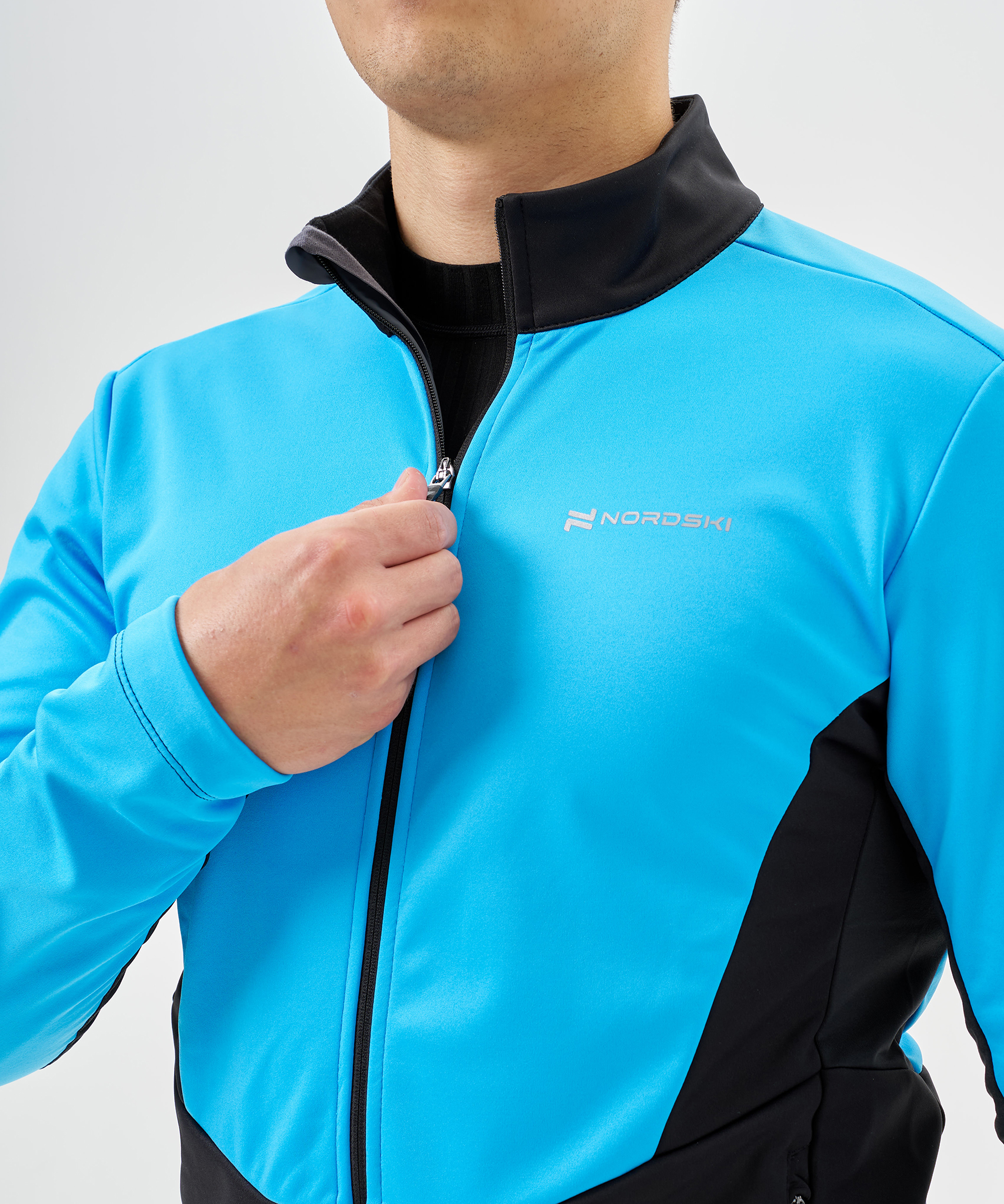 Тренировочная куртка Nordski Advance Light Blue/Black