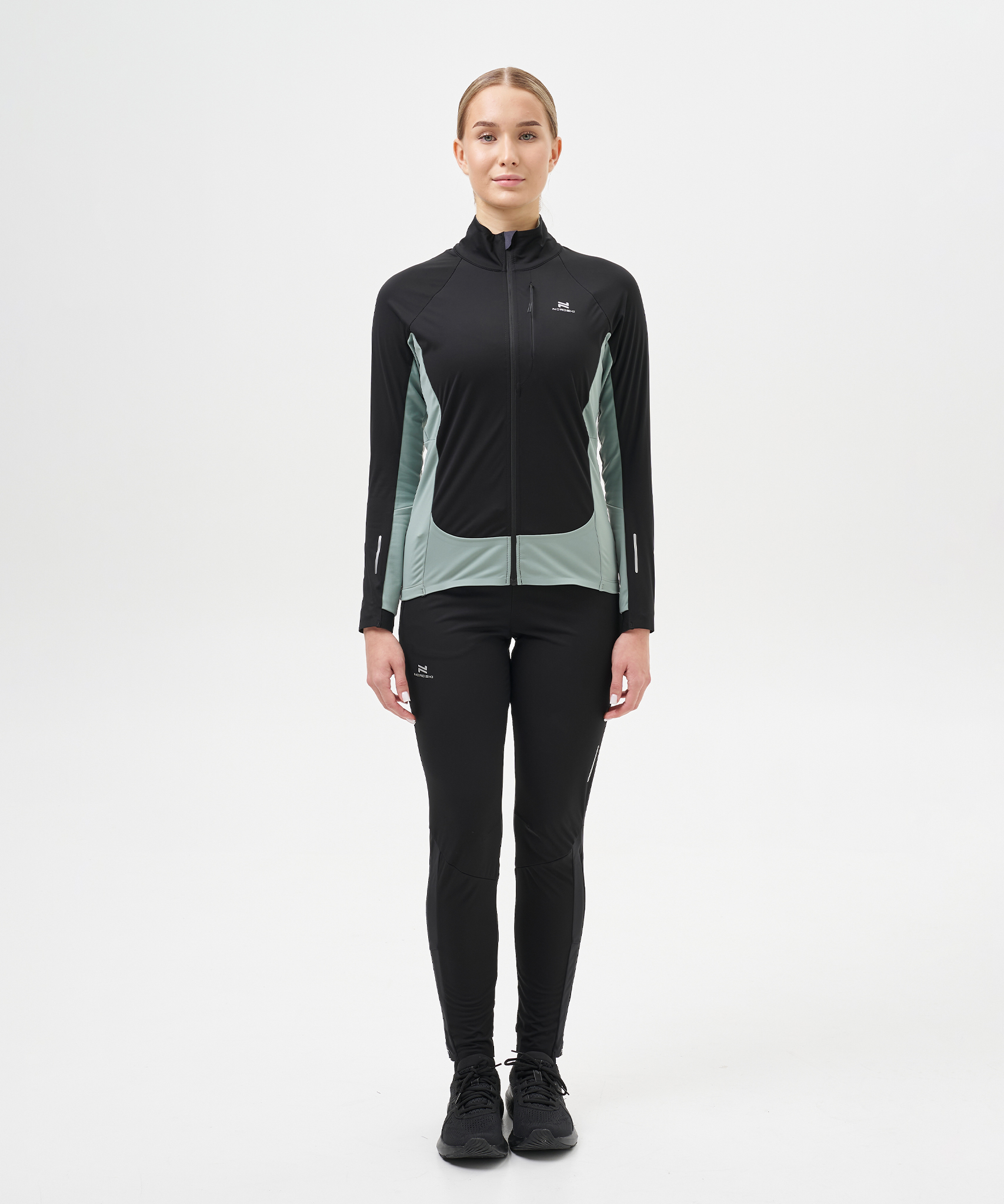Тренировочная куртка Nordski Race Black/Ice Mint W